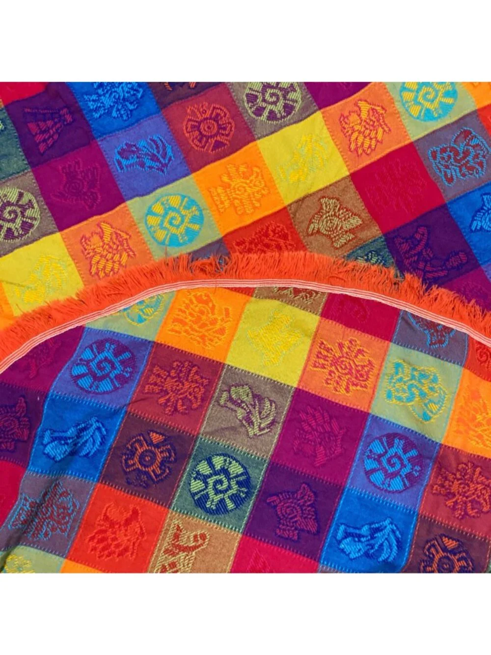Round Colorful Mexican Aztec Inspired Table Cloth 59